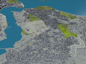 dar es salaam city tanzania 70km Modello 3D