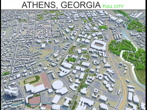 athen city georgia 40 km 3D Model