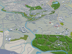 athen city georgia 40 km Modello 3D