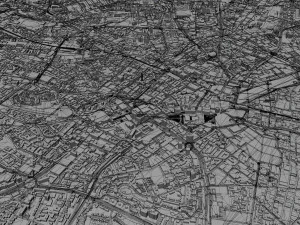 birmingham city uk 50 km 3D Model