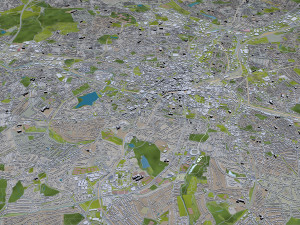 birmingham city uk 50 km Model 3D