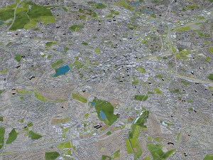 birmingham city uk 50 km 3D Model