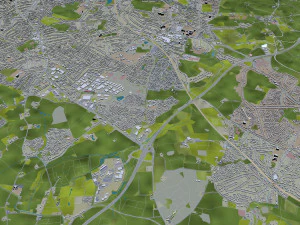 birmingham city uk 50 km 3D Model