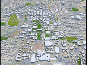 columbia missouri city usa 40km 3D 모델