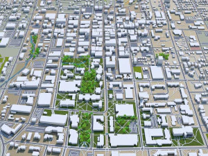 columbia missouri city usa 40km 3D Model