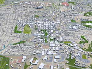 columbia missouri city usa 40km 3D 모델