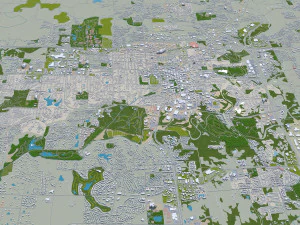 columbia missouri city usa 40km 3D Model