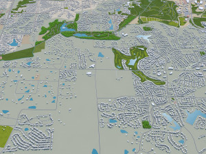 columbia missouri city usa 40km 3D 모델