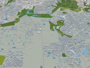 columbia missouri city usa 40km 3D Model