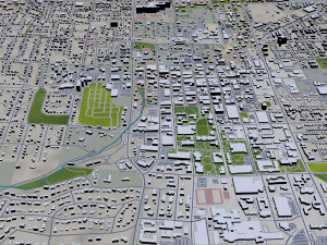 columbia missouri city usa 40km 3D 모델