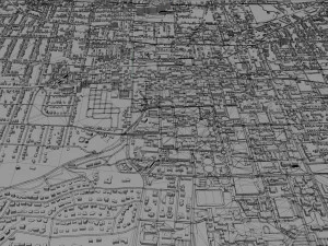 columbia missouri city usa 40km 3D Model