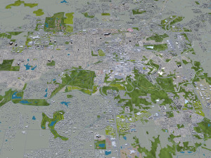 columbia missouri city usa 40km 3D 모델