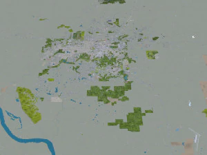 columbia missouri city usa 40km 3D Model