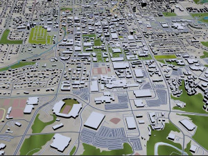 columbia missouri city usa 40km 3D Model