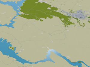 darbandikhan and halabja city iraq 55km Modello 3D