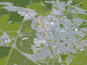 darmstadt city germany 30km 3D Модель