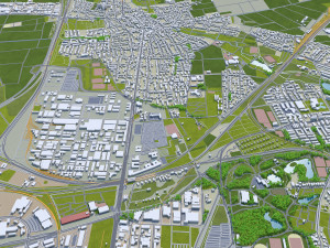 darmstadt city germany 30km 3D Модель