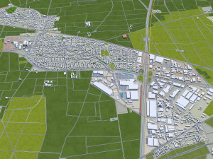 darmstadt city germany 30km 3D Модель
