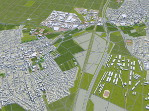 darmstadt city germany 30km 3D Модель