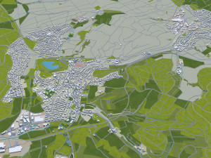 darmstadt city germany 30km 3D Модель