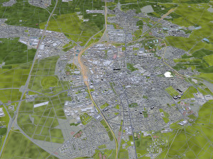 darmstadt city germany 30km 3D Модель
