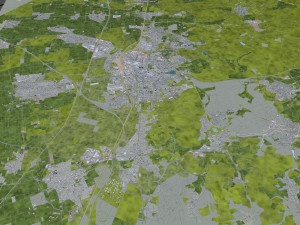 darmstadt city germany 30km 3D Модель