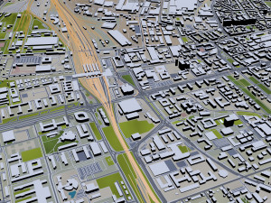 darmstadt city germany 30km 3D Модель