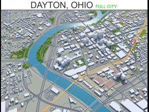 dayton city ohio 60km 3D Model