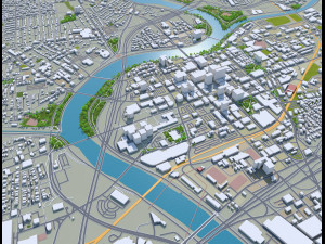 dayton city ohio 60km 3Dモデル