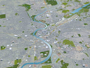 dayton city ohio 60km 3Dモデル