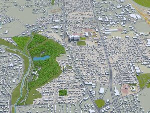 dayton city ohio 60km 3Dモデル