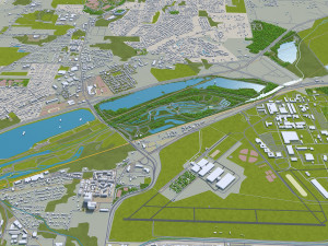 dayton city ohio 60km 3Dモデル
