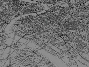 dayton city ohio 60km 3Dモデル