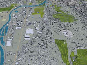 dayton city ohio 60km 3Dモデル