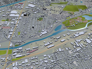 dayton city ohio 60km 3Dモデル