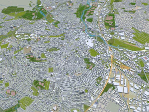 derby city england 40km 3D Model
