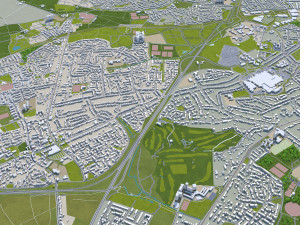 derby city england 40km 3D Model