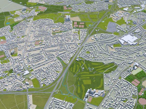 derby city england 40km 3D Model