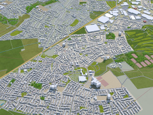 derby city england 40km 3D Model