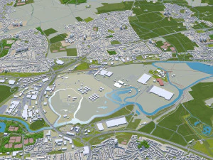derby city england 40km 3D Model