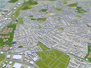 derby city england 40km 3D Model