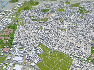 derby city england 40km 3D Model