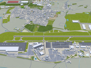 derby city england 40km 3D Model