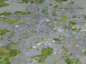 derby city england 40km 3D Model