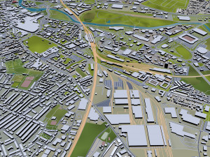 derby city england 40km 3D Model