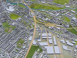 derby city england 40km 3D Model