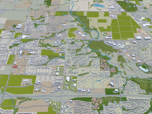 des moines city iowa 40km 3D Model