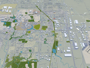 des moines city iowa 40km 3D Model