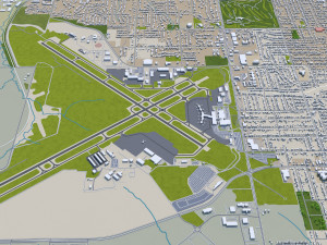 des moines city iowa 40km 3D Model