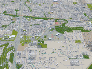 des moines city iowa 40km 3D Model